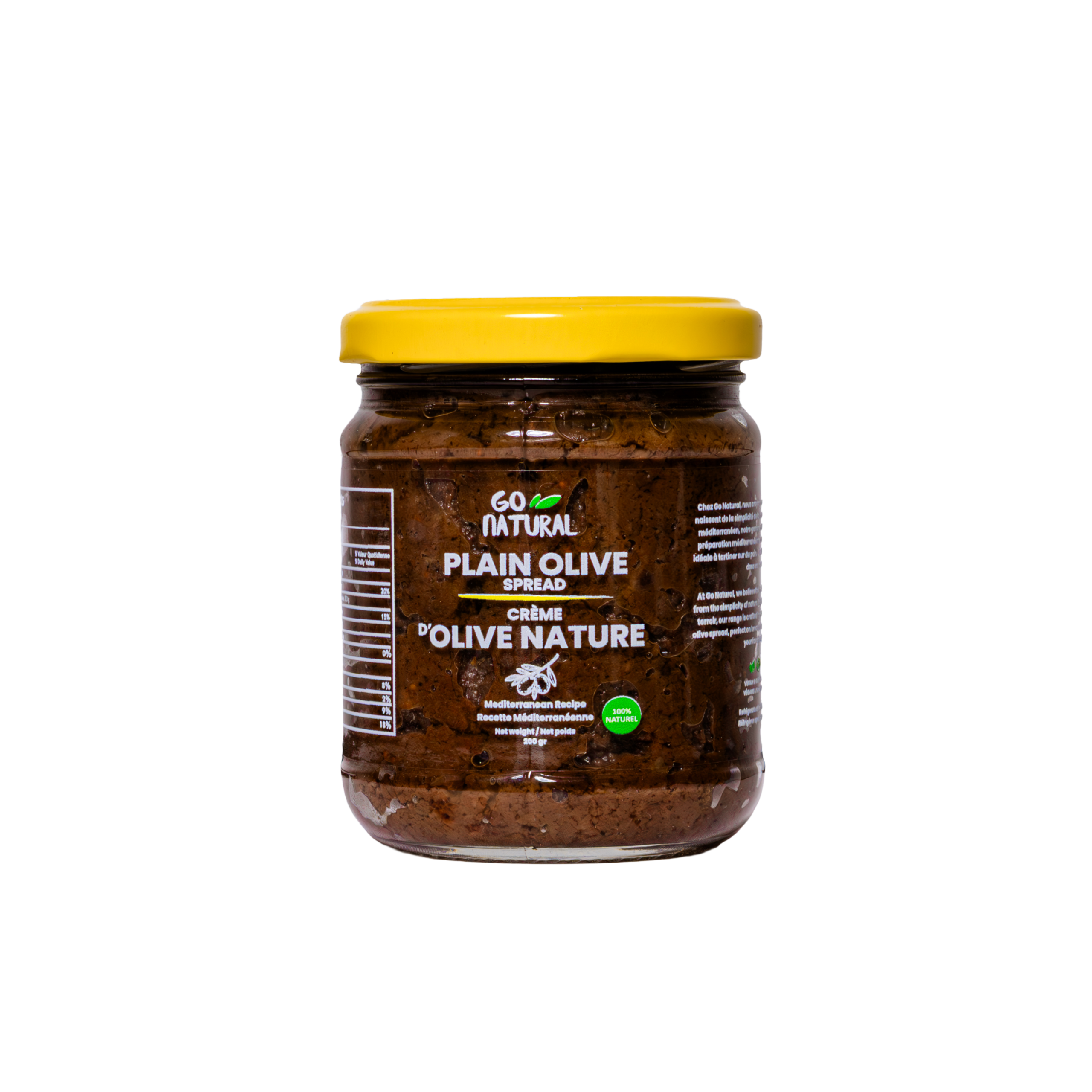 Crème d’olive nature Crème d’olive nature – Pot 200 g – Image 1